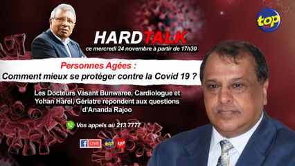 HardTalk : Le Docteurs Vasant Bunwaree , Cardiologue et Yohan Harel, Gériatre répond aux questions d’Ananda Rajoo.