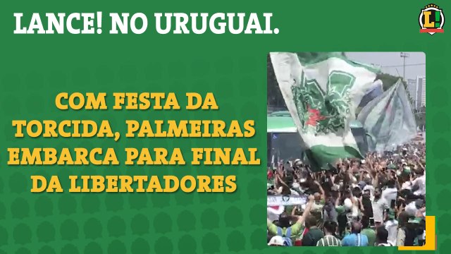 Com festa da torcida, Palmeiras embarca para final da Libertadores