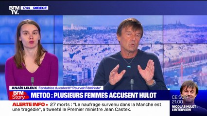 Anaïs Leleux (Pourvoir Féministe) affirme qu'une femme accusant Nicolas Hulot était "mineure au moment des faits"