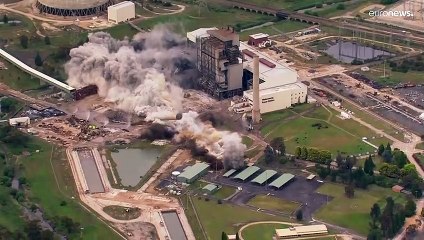 شاهد: تفجير محطة ضخمة لتوليد الطاقة بالفحم الحجري في أستراليا