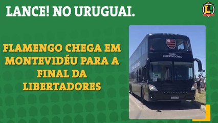 Flamengo chega em Montevidéu para a final da Libertadores