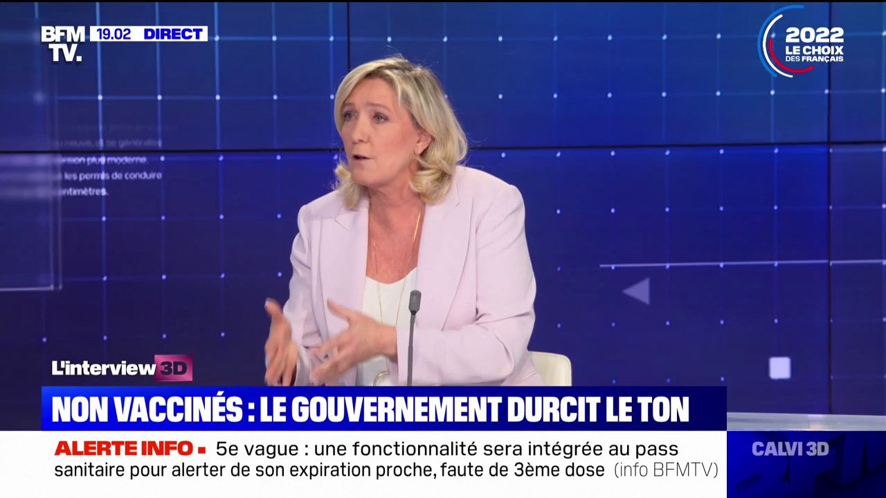 Pour Marine Le Pen, la "vaccination des enfants et la vaccination obligatoire, c'est non"