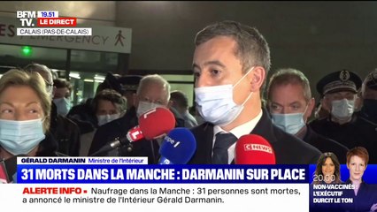 Migrants morts dans la Manche: Gérald Darmanin évoque "une embarcation frêle"
