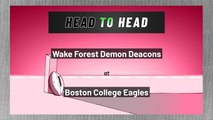 Wake Forest Demon Deacons at Boston College Eagles: Spread
