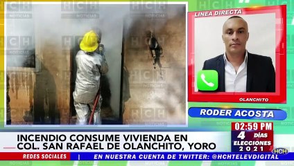 ¡Incendio arrasa enseres de una vivienda en Olanchito!