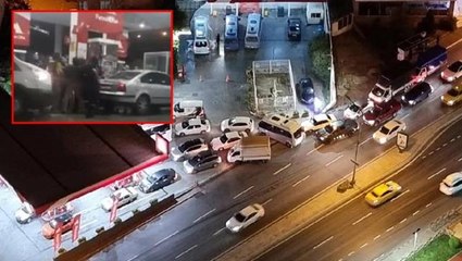 Dev zam öncesi akaryakıt istasyonunda sıra kavgası çıktı