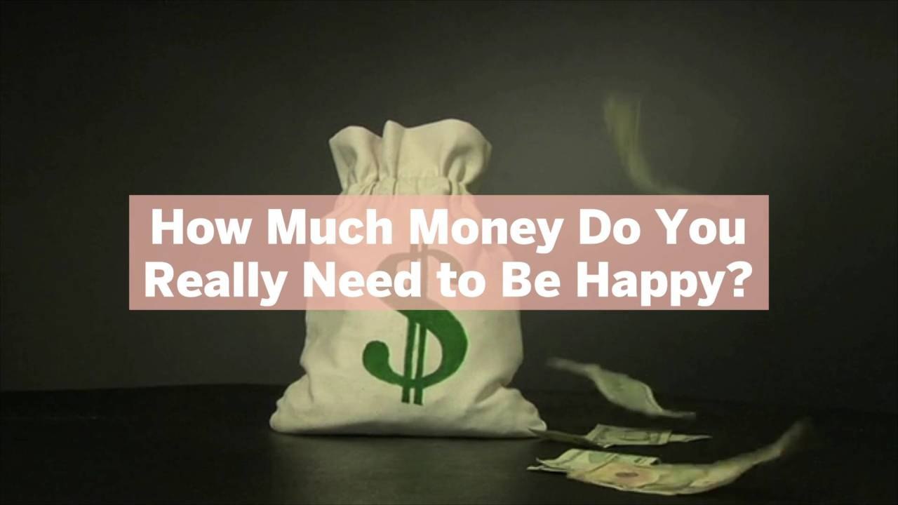 How Much Money Do You Really Need to Be Happy?
