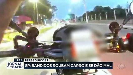 Duas perseguições em São Paulo terminam em acidente de trânsito. Os bandidos foram presos.