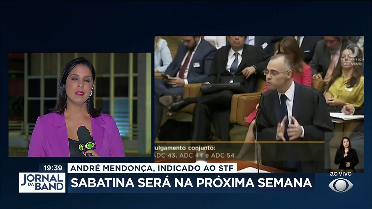 O Presidente da Comissão de Constituição de Justiça do Senado Davi Alcolumbre, finalmente confirmou para semana que vem a sabatina de André Mendonça, indicado para uma vaga no STF. #BandJornalismo