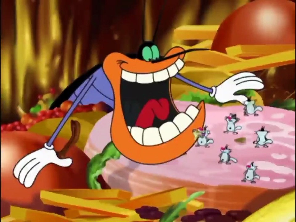 Oggy,,, dede into oggy stomach