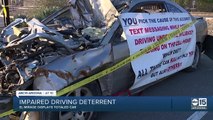 El Mirage displays totaled car at city hall to deter impaired driving