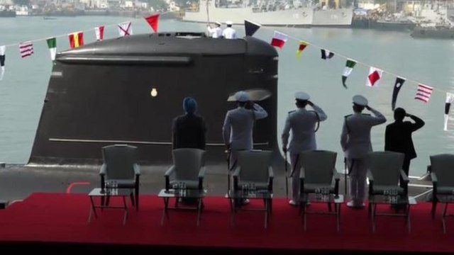 Indian Navy commissions Submarine INS Vela in Mumbai