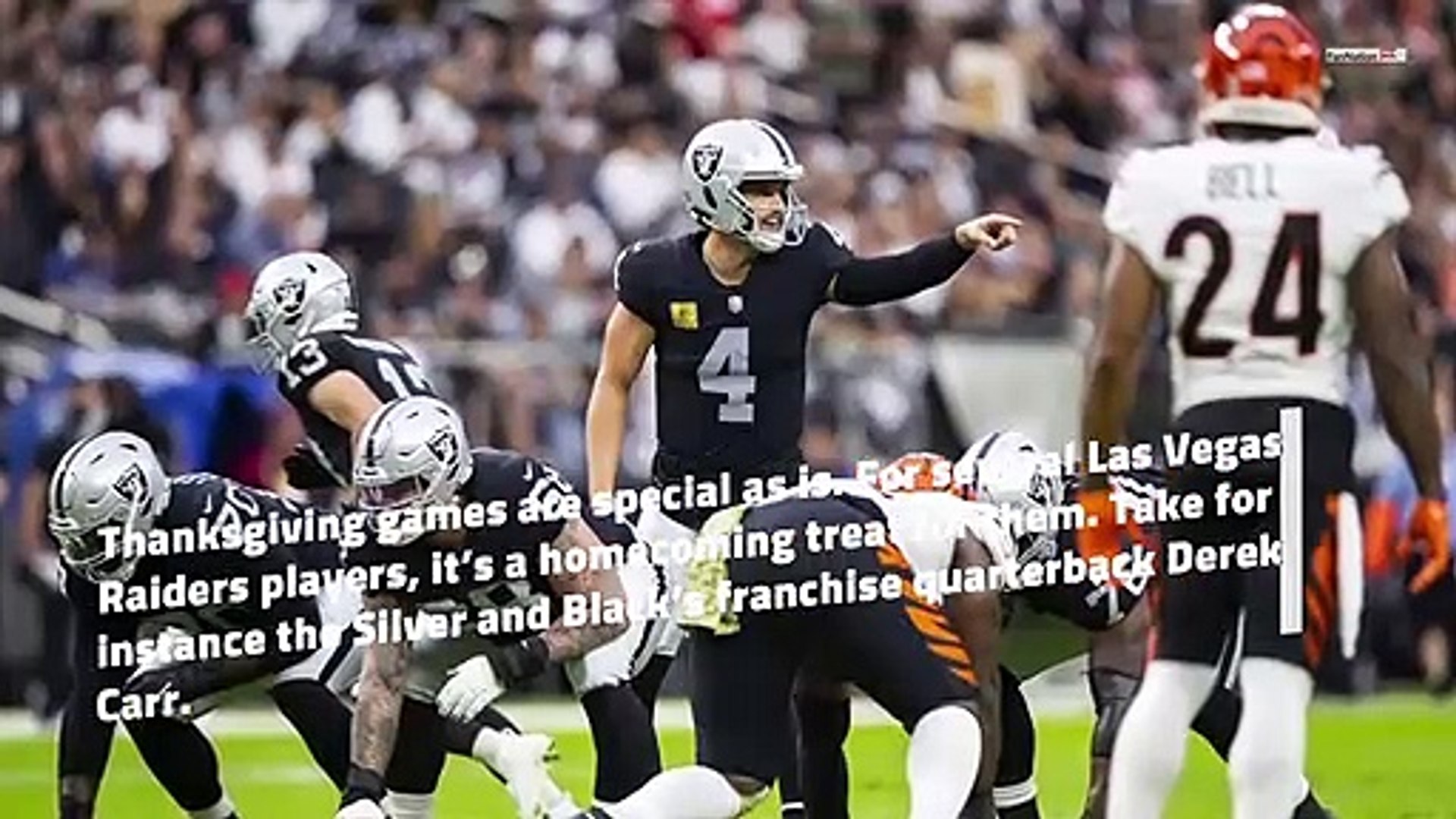 Thanksgiving Homecoming for Raiders Carr Thomas Moehrig - video Dailymotion