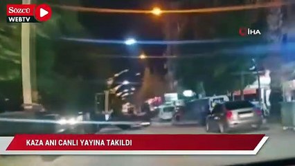 Kaza anı canlı yayına takıldı
