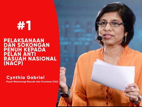Pelaksanaan dan sokongan penuh kepada Pelan Anti Rasuah Nasional (NACP)