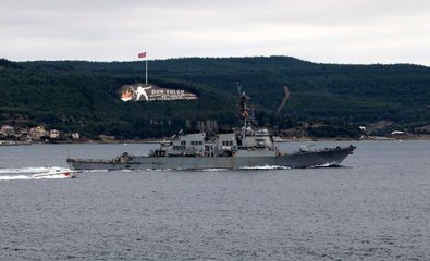ABD SAVAŞ GEMİSİ, ÇANAKKALE BOĞAZI'NDAN GEÇTİ