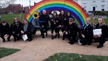 Angmering sculptural bench youth-led public art project unveiled