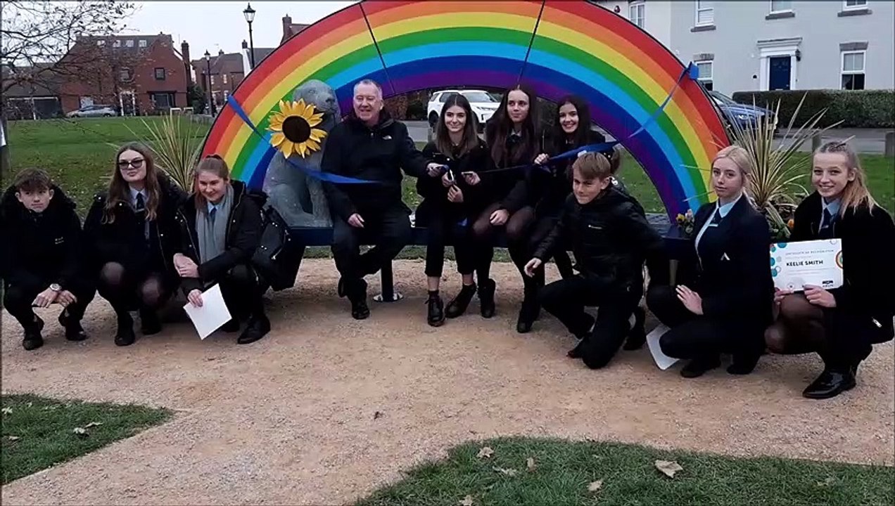 Angmering sculptural bench youth-led public art project unveiled