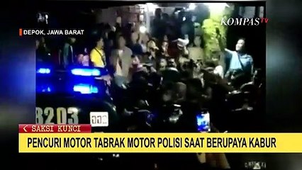 Pencuri Motor Ditangkap Saat Kabur dan Babak Belur Diamuk Warga