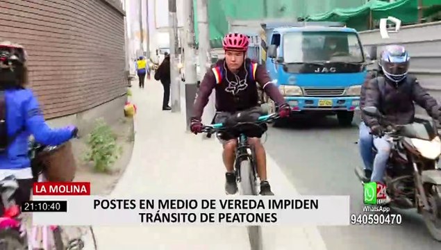 La Molina: Emape informó que veredas fueron ensanchadas ante reclamos por postes que impiden tránsito