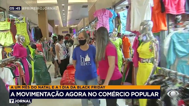 O repórter Mark Figueredo esteve logo cedo em um shopping do Brás, no centro de São Paulo, e acompanhou a movimentação por lá. A 1 mês do Natal e na véspera da Black Friday, o comércio está a todo vapor.