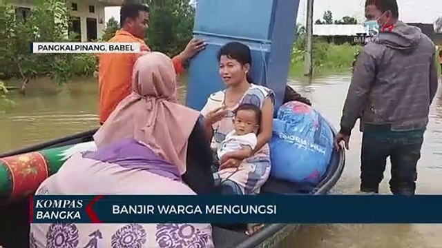 Hujan Deras Sebabkan Pemukiman Warga di Pangkalpinang Terendam Banjir