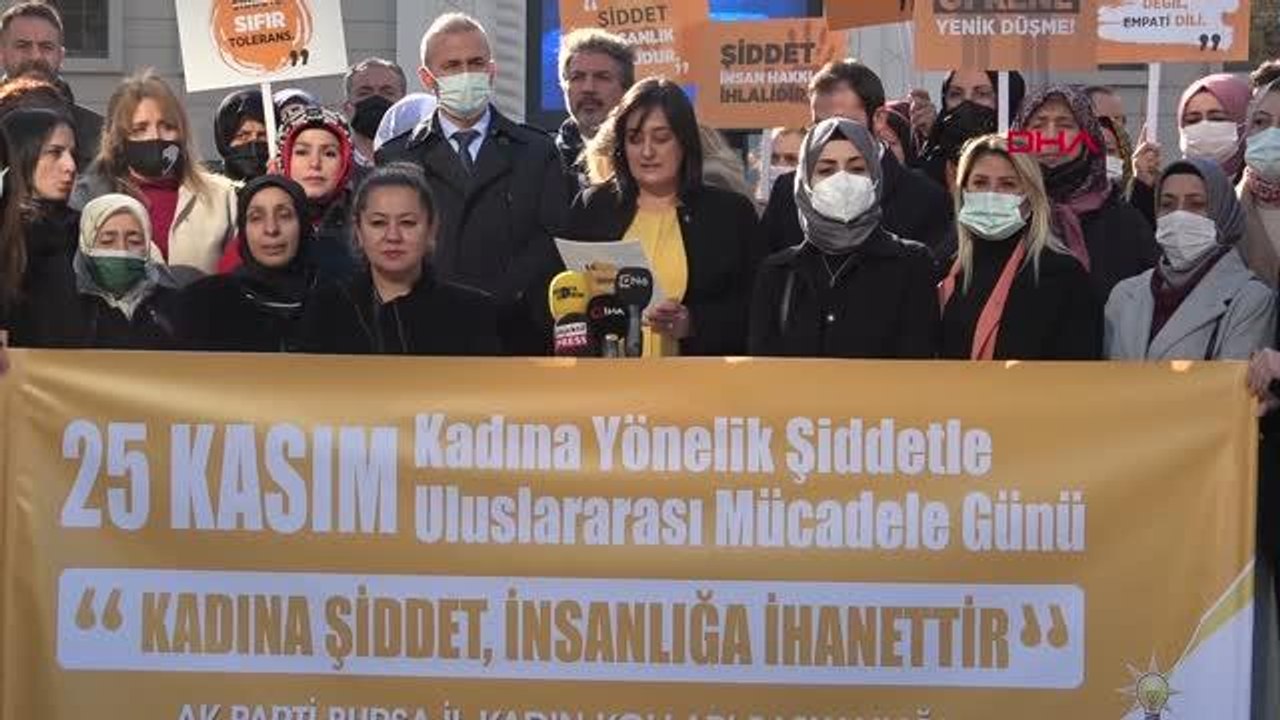 AK PARTİLİ KADINLAR 'KADINA ŞİDDETE HAYIR' DEDİ