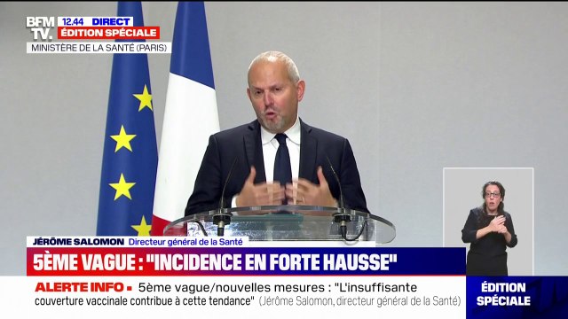 Jérôme Salomon, directeur général de la Santé: Les personnes aujourd'hui hospitalisées sont essentiellement non-vaccinées