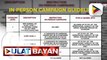 In-person campaign guidelines, inilabas ng COMELEC