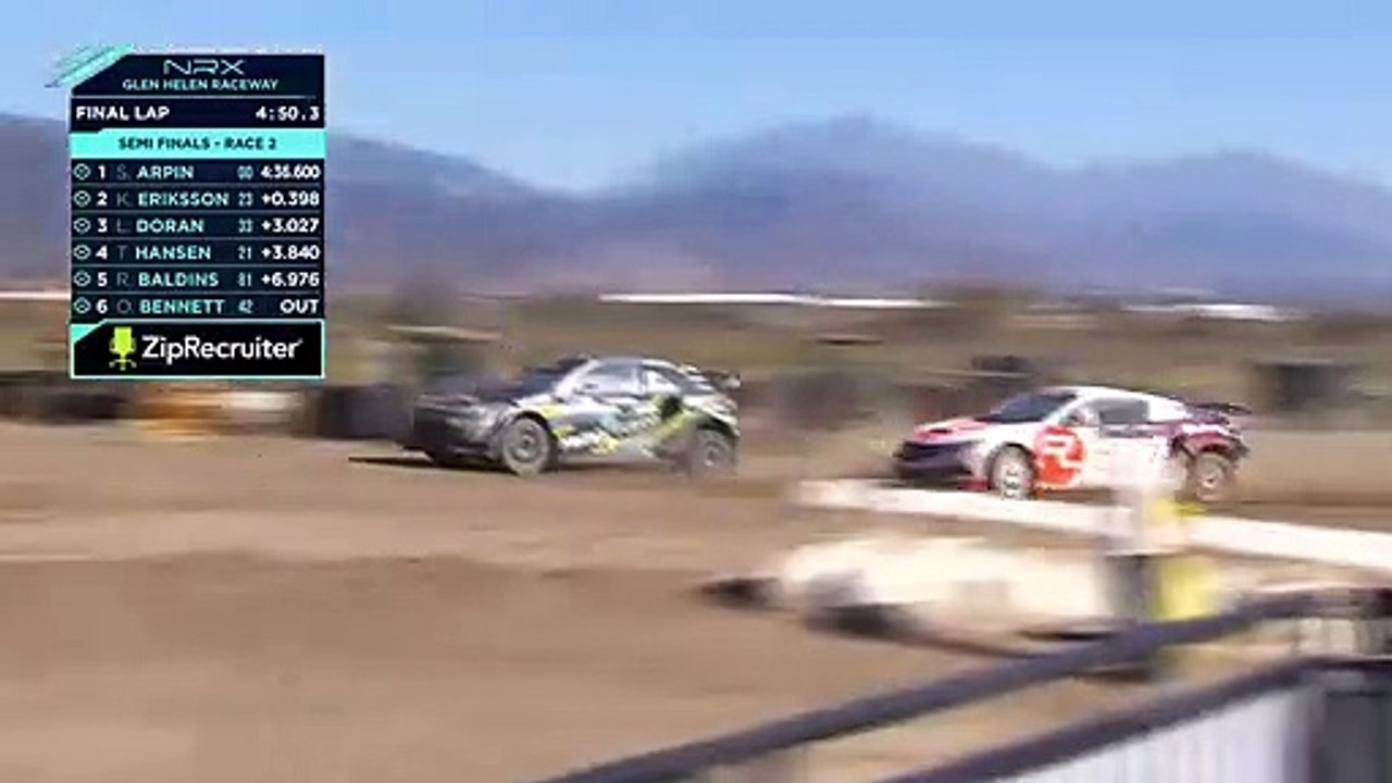 Nitro Rallycross Glen Helen 2021 Semi Final 2 Last Lap Eriksson Arpin Great Battle Win