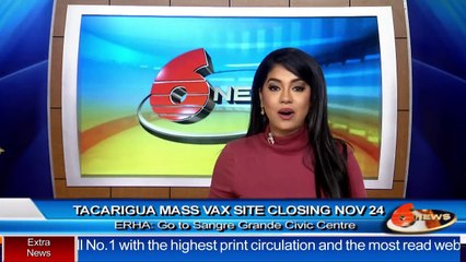 Tacarigua mass vaccination site closing on November 24th, 2021
