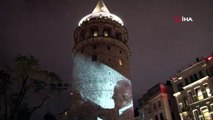 Şehit öğretmen Aybüke Yalçın’ın fotoğrafı Galata Kulesi’ne yansıtıldı