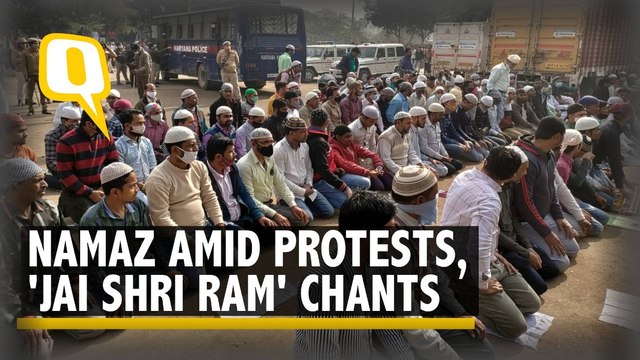 Gurugram Namaz Row: Right-Wing Groups Raise Slogans Again, Many Detained, Namaz Amid Police Presence