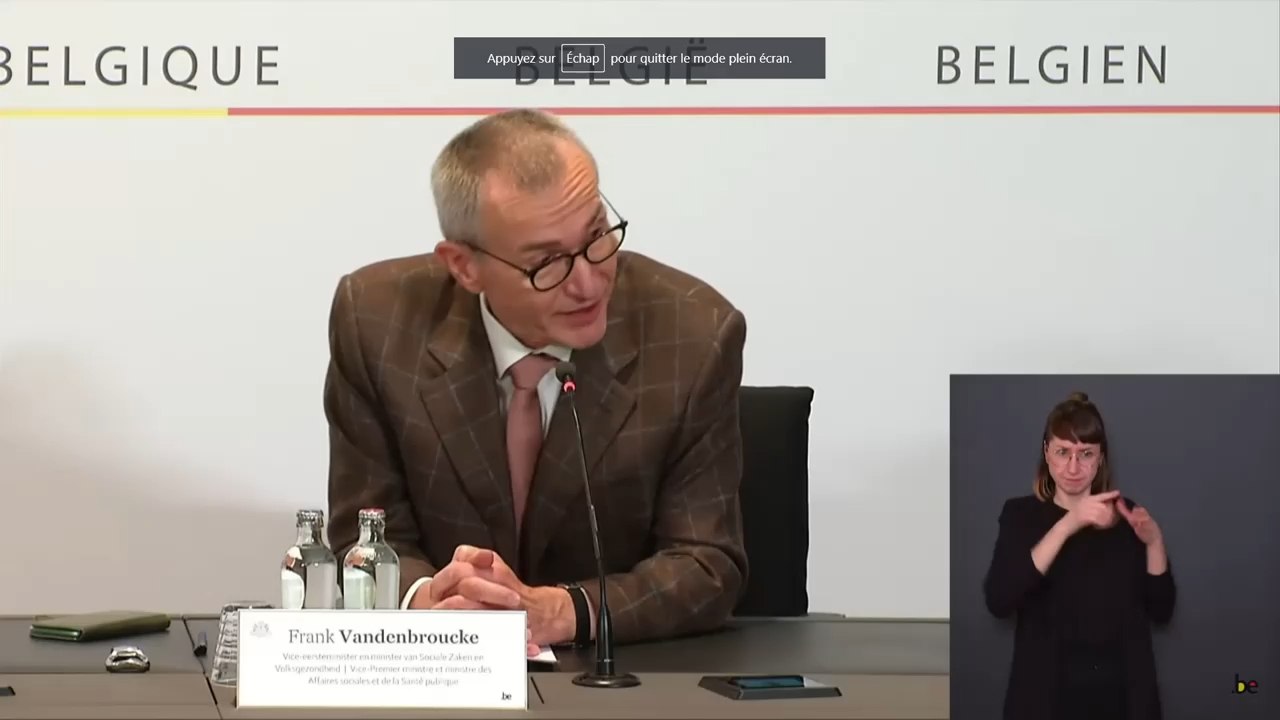 Les premières livraisons du vaccin Pfizer pour les moins de 12 ans attendues fin décembre, indique Frank Vandenbroucke