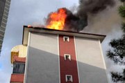 Son dakika haber | Binanın çatısında çıkan yangın mahalle sakinlerini korkuttu