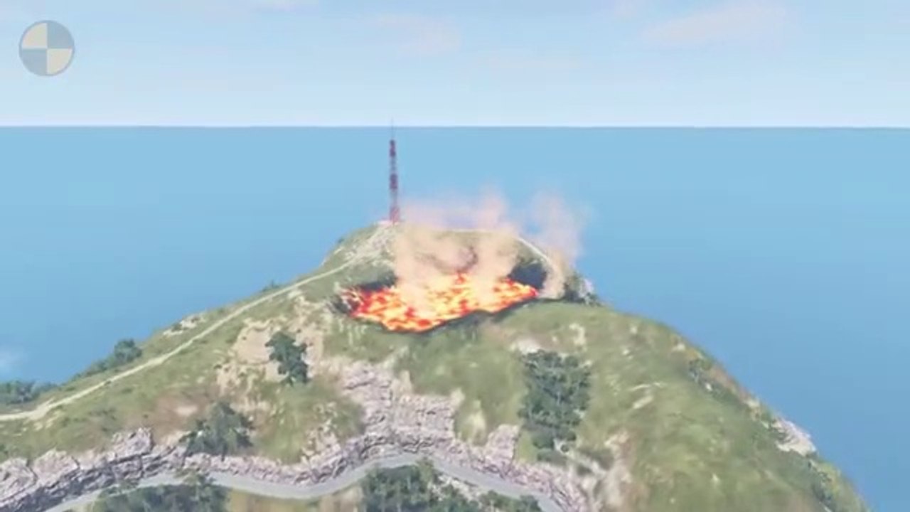 Cars vs Lava crossing road