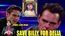 Y&R Spoilers Adam secretly helps Billy save Chance Comm, wanting to be forgiven for Delia's death