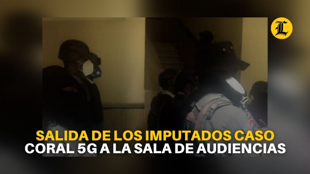 Salida de los imputados caso Coral 5G a la Sala de Audiencias