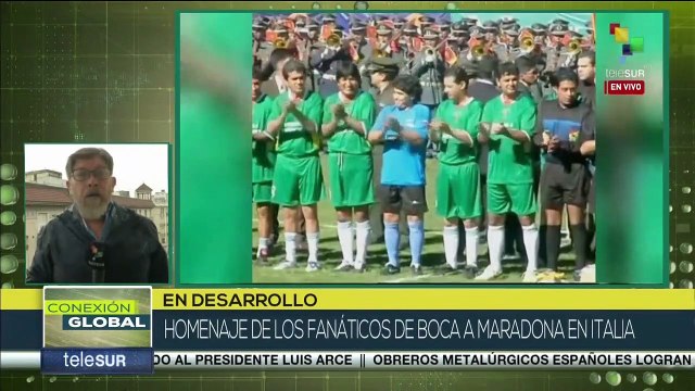 Fanáticos del mundo rinden homenaje a Maradona