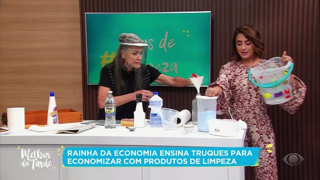 Consultora doméstica ensina receitas caseiras para economizar na hora da faxina.