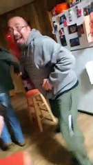 Dad Investigates Noises in the Attic