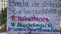 Mujeres protestan contra la violencia machista en Venezuela