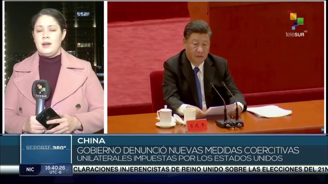 Gobierno de China rechaza nuevas sanciones impuestas por EE.UU.