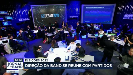 A direção de jornalismo da Band se reuniu hoje com representantes de partidos para apresentação dos planos da cobertura eleitoral de 2022.