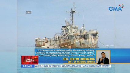 Barkong BRP Sierra Madre ng Pilipinas, pinatatanggal ng China sa Ayungin Shoal | UB