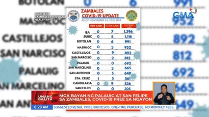 Mga bayan ng Palauig at San Felipe sa Zambales, COVID-19 free sa ngayon | UB