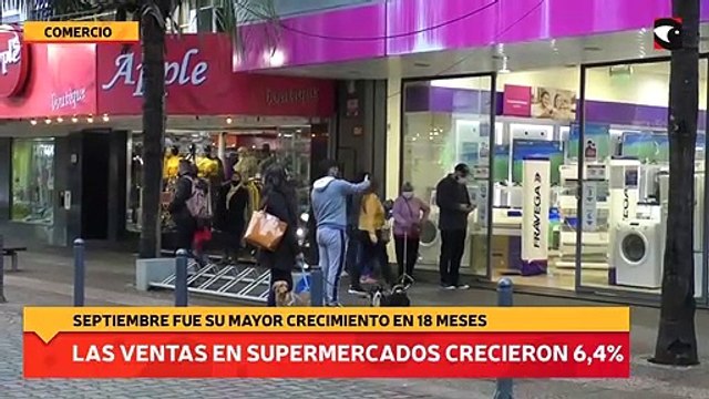 Las ventas en supermercados crecieron 6,4%