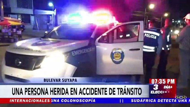 Accidente vial deja a una persona herida en el bulevar Suyapa de la capital