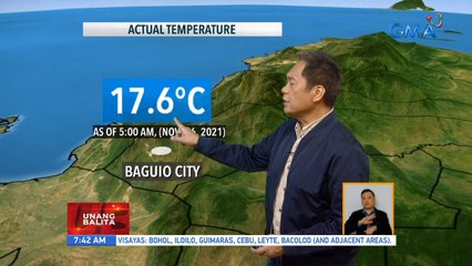 Weather update as of 7:42 a.m. (November 26, 2021) | UB