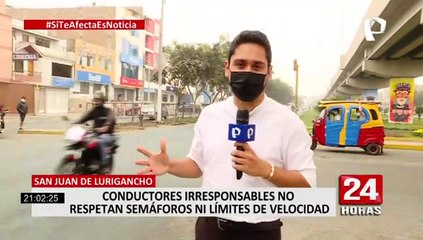 Conductores no respetan semáforos ni límites de velocidad en calles de Lima